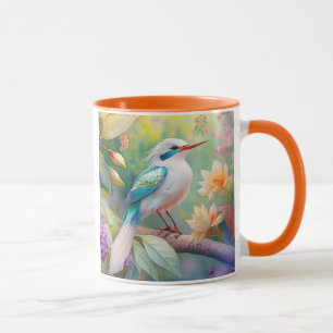 Taza Pájaro de fantasía del ala Verde azulada irlandesa