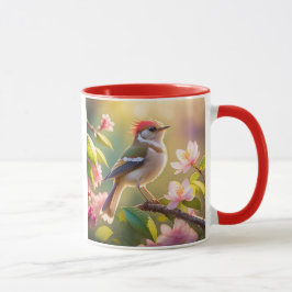Taza Pájaro de la Fantasía de Warbler con cabeza roja