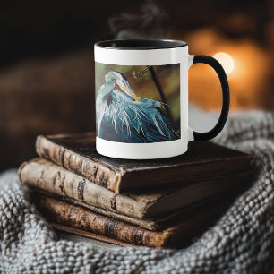Taza Pájaro de la garza azul