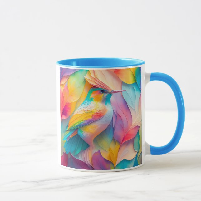 Taza Pájaro de seda de aves de fantasía (Derecha)