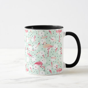 Taza Pájaro del flamenco con las plumas