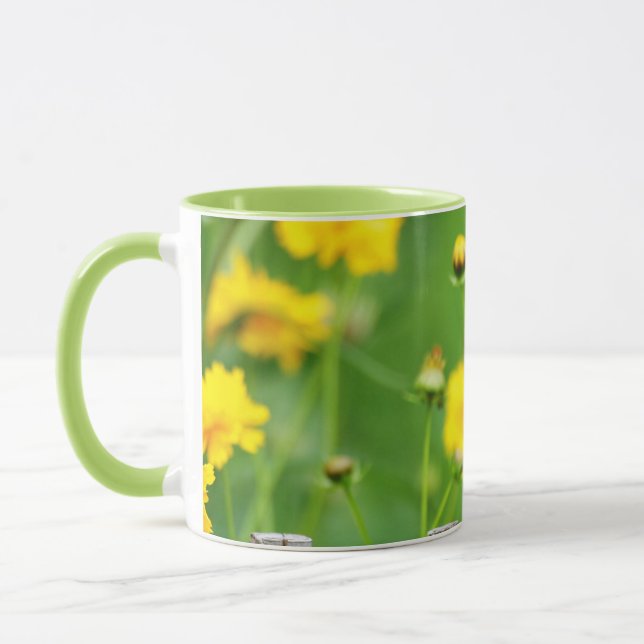 Taza Pájaro gato gris en cerca de madera (Izquierda)