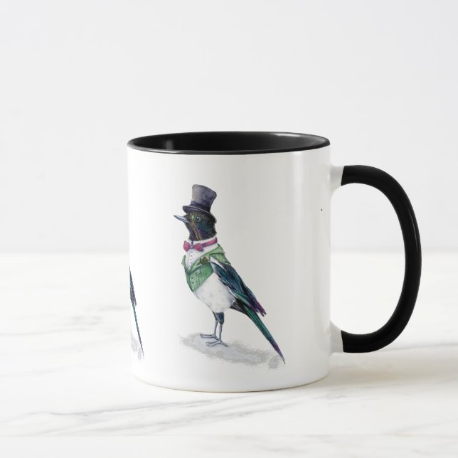 Taza Pájaro magpie victoriano (Derecha)