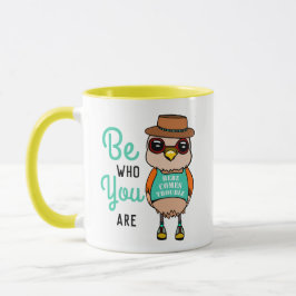 Taza Pájaro motivador lindo "sé quién eres" Mug