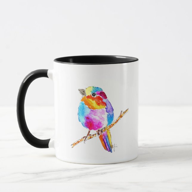 Taza Pájaro Pequeño Colorido (Izquierda)
