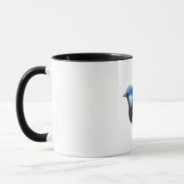 Taza Pájaro Pinzón Azul personalizable 