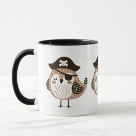 Taza Pájaro pirata con Gorra y parche ocular