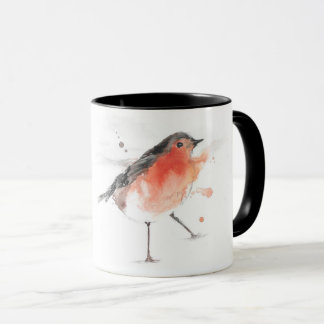 Taza Pájaro Robin color agua
