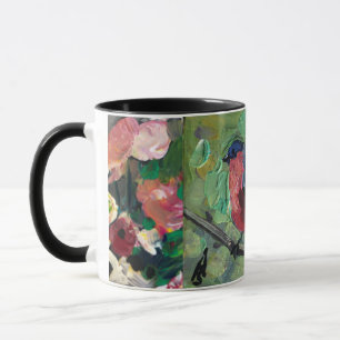 Taza Pájaro rojo , pintura contemporánea