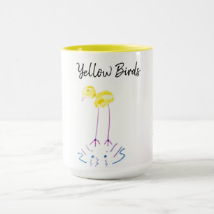 Taza Pájaros amarillos - caprichosos - lindos