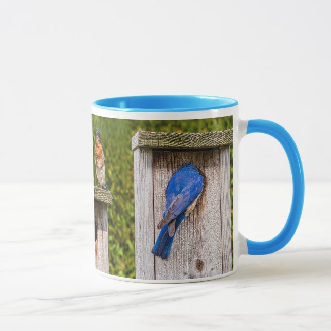 Taza pájaros azules (Derecha)