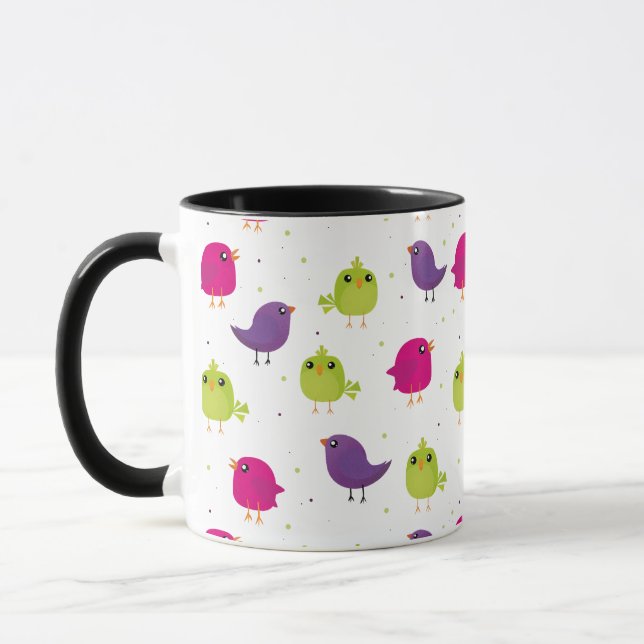 Taza Pájaros coloridos lindos   (Izquierda)