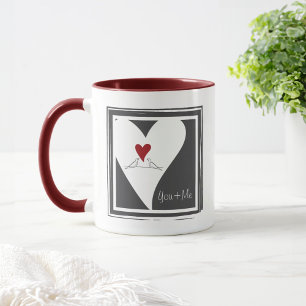 Taza Pájaros de Amor Rústicos Modernos Personalizados C