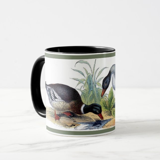 Taza Pájaros de pato macho cazando animales de la natur (Anverso izquierdo)