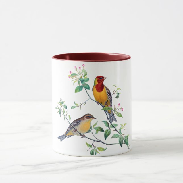 Taza Pájaros escribiendo en ramas (Centro)
