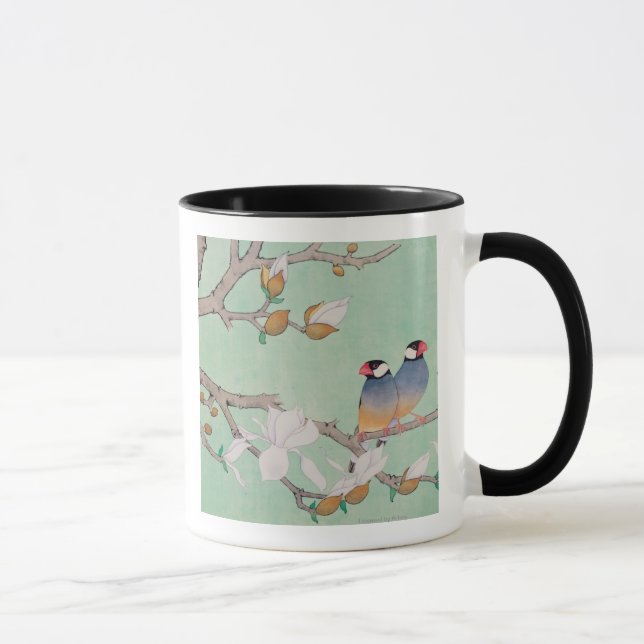 Taza Pájaros gemelos en las ramas (Derecha)