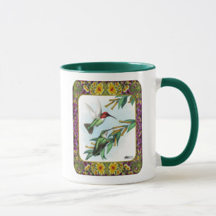 Taza Pájaros y flores #4