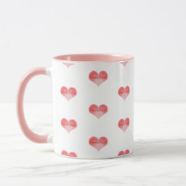 Taza Palabras de inspiración Arte Corazón Deseo de Cora