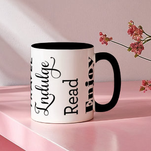 Taza Palabras de inspiración para la jubilación en negr