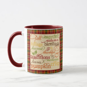 Taza Palabras de otoño