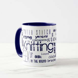 Taza Palabras de tipografía de punto términos azul