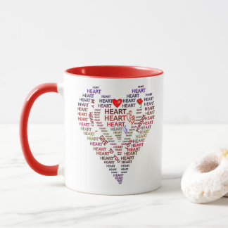 Taza Palabras del corazón en café del corazón del amor