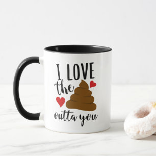 Taza Palabras divertidas del amor del impulso