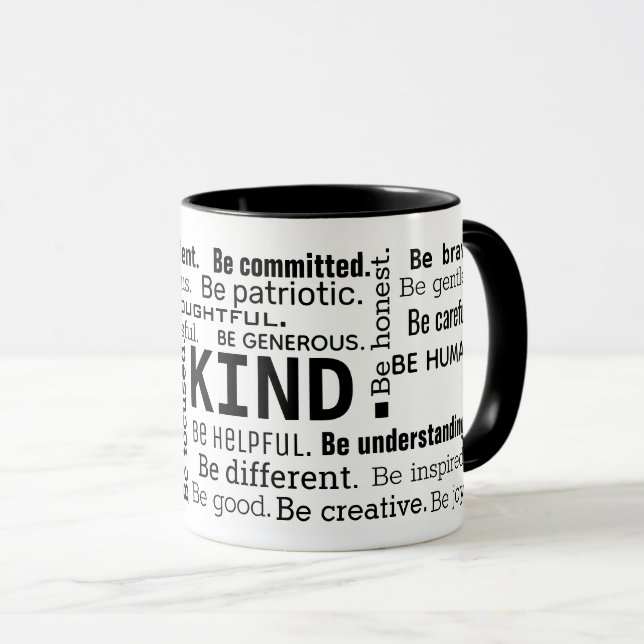 Taza Palabras inspiradoras de Word Cloud (Anverso derecho)