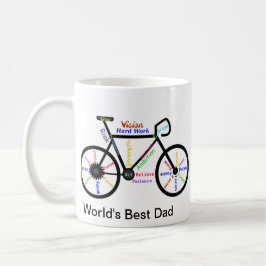 Taza Palabras Motivantes Bicicleta, Mejor Papá en Ciclo