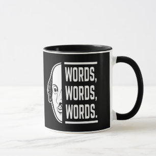 Taza Palabras Palabras Palabras Shakespeare Cita a Tesp