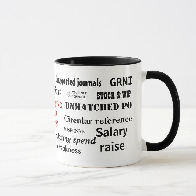 Taza ¡Palabras suaves de contabilidad! Rude Accountant  (Derecha)