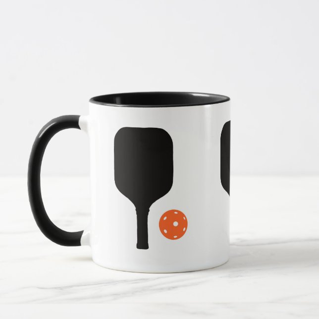 Taza Palas de pelota de futbolín y pickleball naranja (Izquierda)