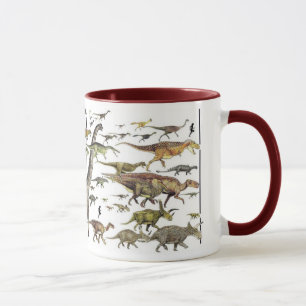 Taza Paleoart del desfile del dinosaurio por