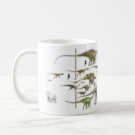 Taza Paleoart del desfile del dinosaurio por