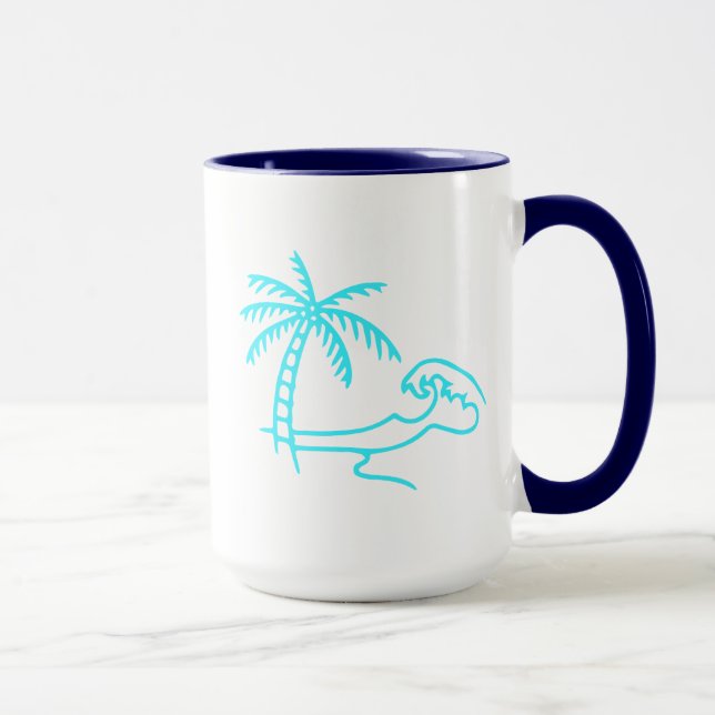 Taza Palm and Wave Tropical (Derecha)
