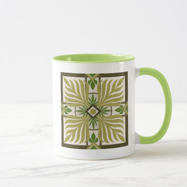 Taza Palm Motif II No Embellecido (Derecha)