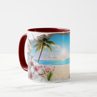 Taza Palm Tree Tropical Beach Coffee Mug ☕