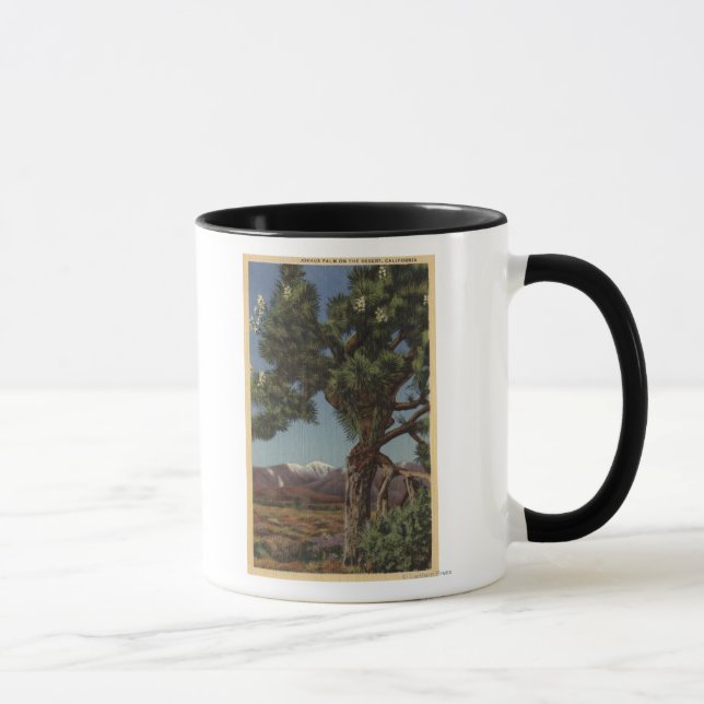 Taza Palma Joshua en flor en desierto californiano (Derecha)