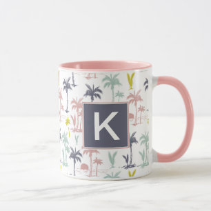 Taza Palmera en colores pastel por el modelo de la