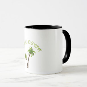 Taza Palmera Tropical Diseño Retro Vintage – Saguaro