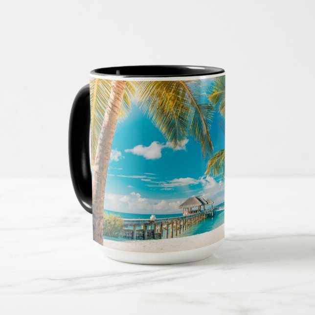 Taza Palmeras al atardecer (Anverso izquierdo)