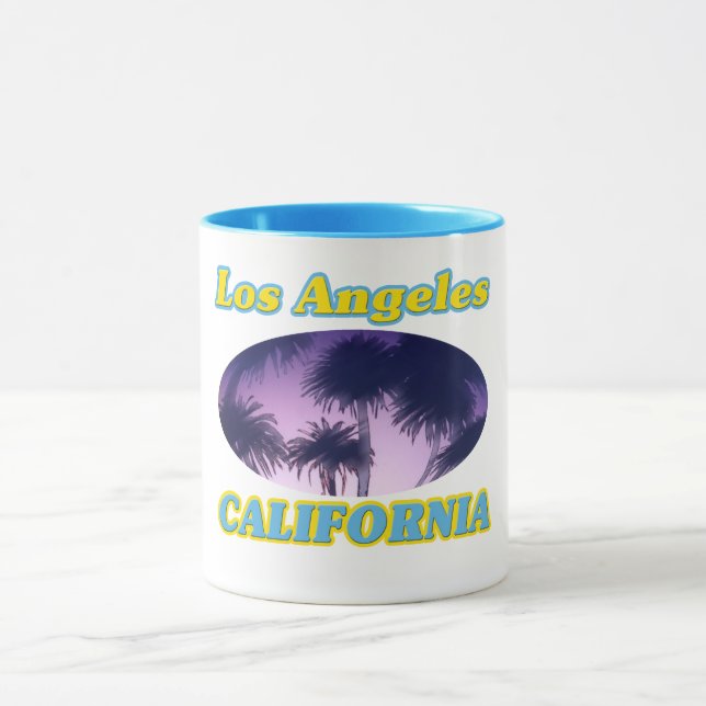 Taza "Palmeras de Los Ángeles California" Mug (Centro)