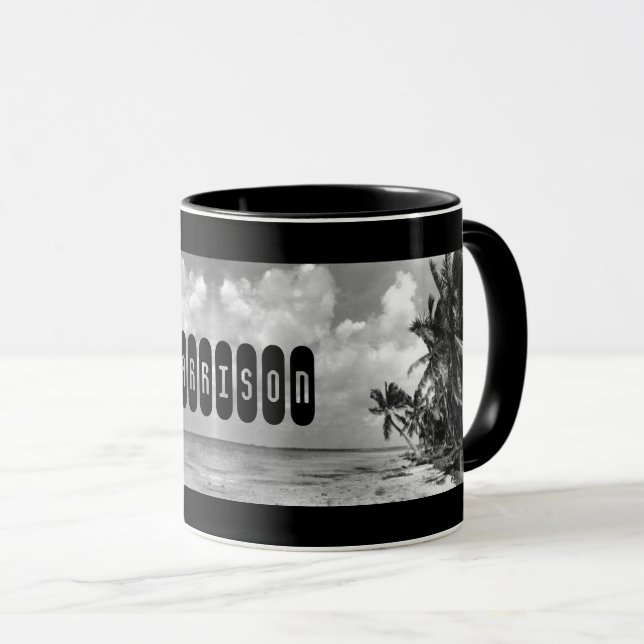 Taza Palmeras Vintage Personalizadas (Anverso derecho)