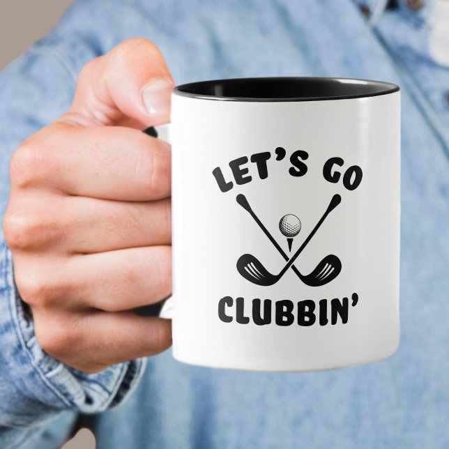 Taza Palo de golf divertido Humor Golfer moderno Deport (Funny Golf Club Humor Modern Golfer Sports Black Mug)