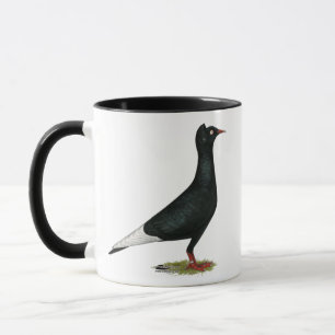 Taza Paloma de capucha negra voladora