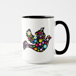 Taza Paloma de las flores del verano