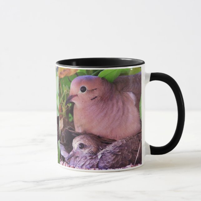 Taza Paloma y mamá de luto Mug del bebé (Derecha)