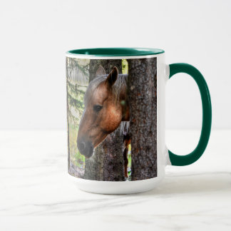 Taza Palomino Paint Stallion & Forest Equine Photo