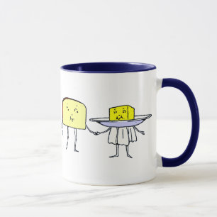 Taza Pan y cocina de mantequilla café tafetán