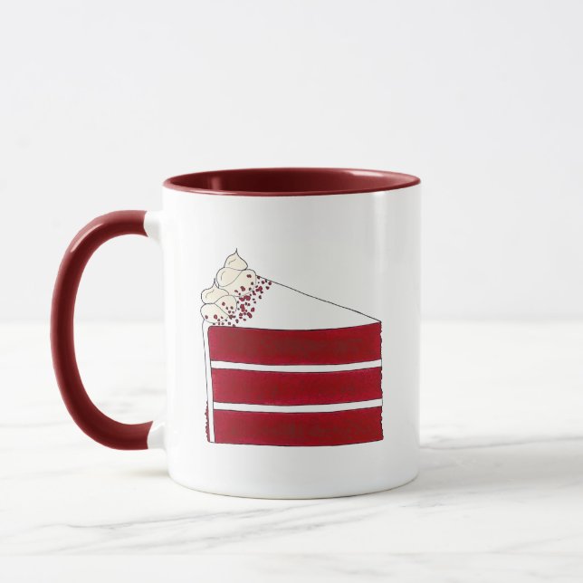 Taza Panadería de pastelitos de capa de terciopelo rojo (Izquierda)